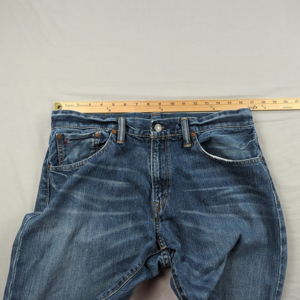 Polo Ralph Lauren 867 Jeans Mens 33x30 Blue Classic Straight Leg Distressed - Picture 8 of 16
